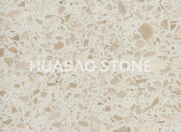 Beige Stone Slab Tiles Decorative Materials Professional Fabrication  Customized Size